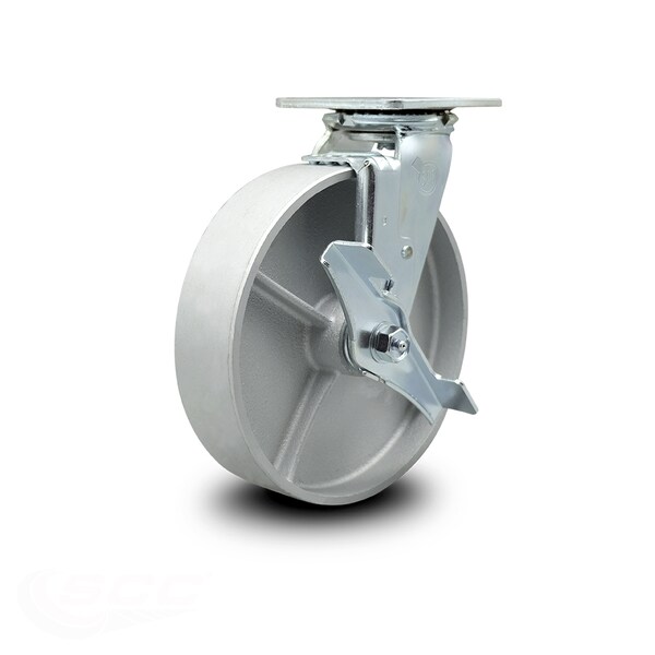 8 Inch Semi Steel Swivel Caster with Ball Bearing and Brake